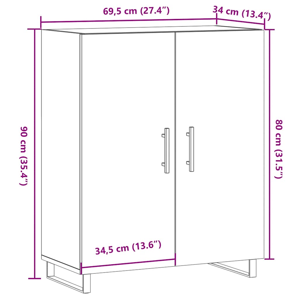 Skjenk Artisan Eik 69,5x34x90 cm
