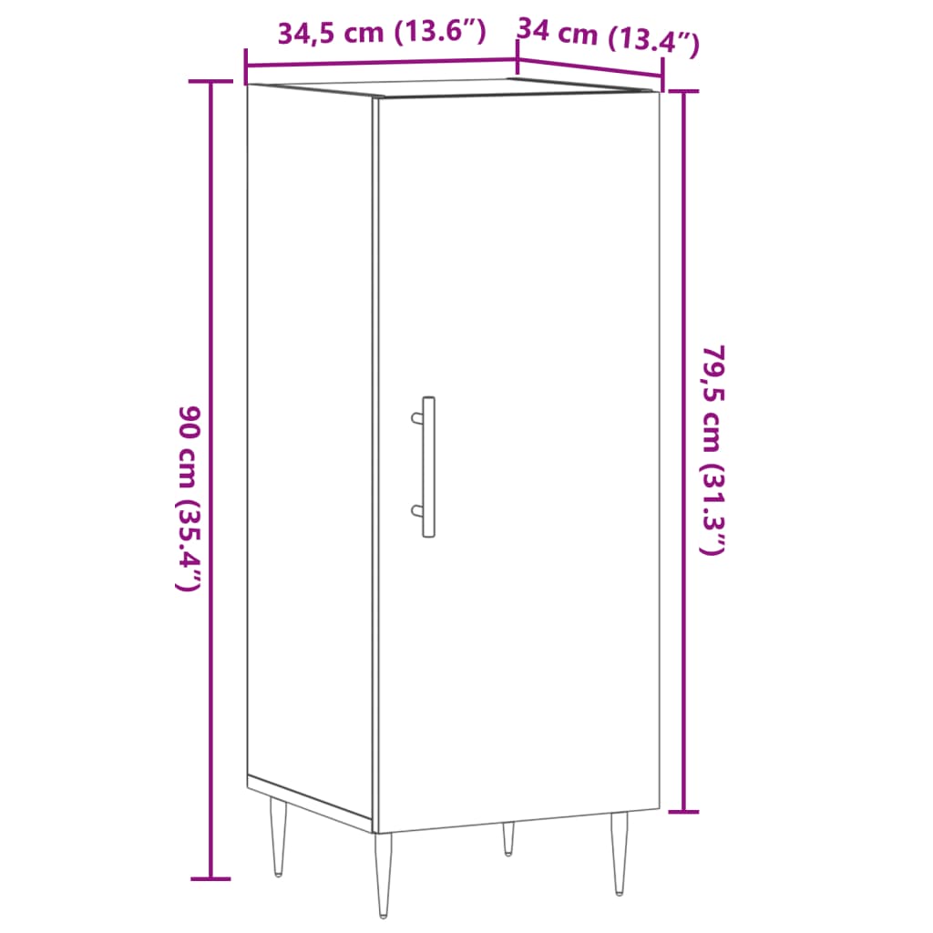 Skjenk Artisan Eik 34,5x34x90 cm