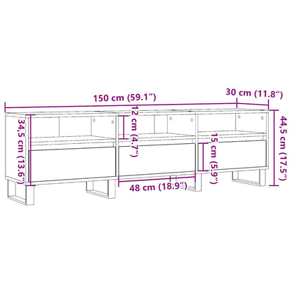 TV-Møbel Gammelt Tre TV-benk 150x30x44,5 cm