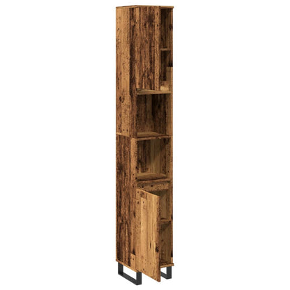 Baderomsskap Gammelt Tre 30x30x190 cm