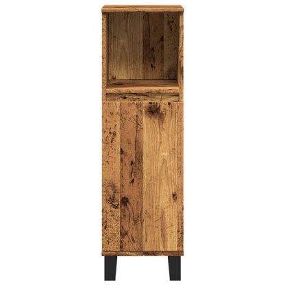 Baderomsskap Gammelt Tre 30x30x100 cm