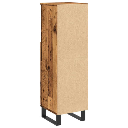 Baderomsskap Gammelt Tre 30x30x100 cm