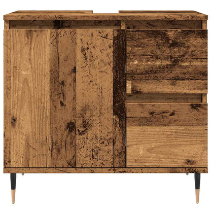 Baderomsskap Gammelt Tre 65x33x60 cm