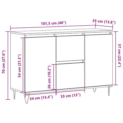 Skjenk Gammelt Tre 104x35x70 cm