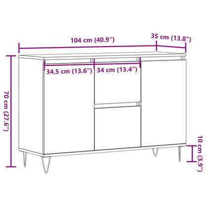Skjenk Gammelt Tre 104x35x70 cm