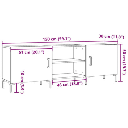 TV-Møbel Gammelt Tre Tv-benk 150x30x50 cm