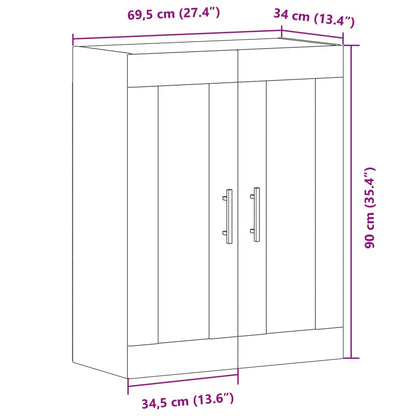 Skjenk Gammelt Tre 69,5x34x90 cm