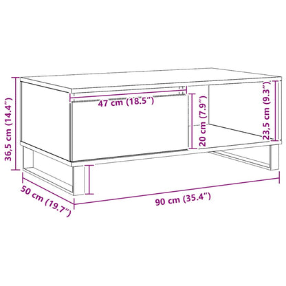Salongbord Sofabord Artisan Eik 90x50x36,5 cm