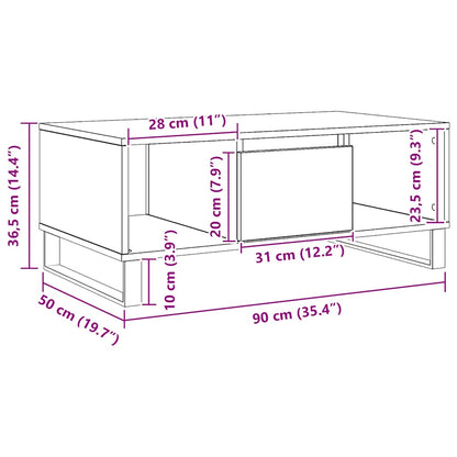 Salongbord Sofabord Artisan Eik 90x50x36,5 cm