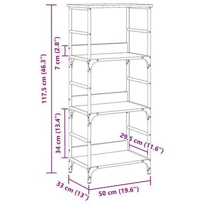 Bokhylle Gammelt Tre 50x33x117,5 cm