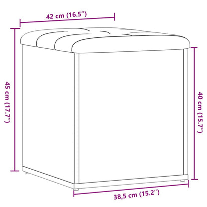 Sittebenk Oppbevaringsbenk Gammelt Tre 42x42x45 cm