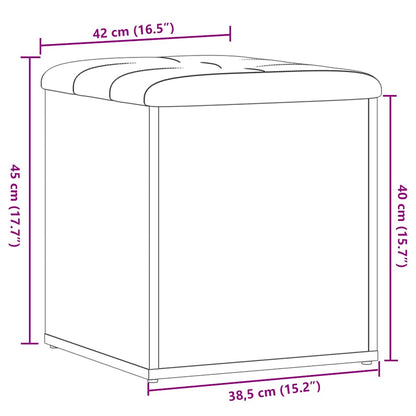 Sittebenk Oppbevaringsbenk Artisan Eik 42x42x45 cm