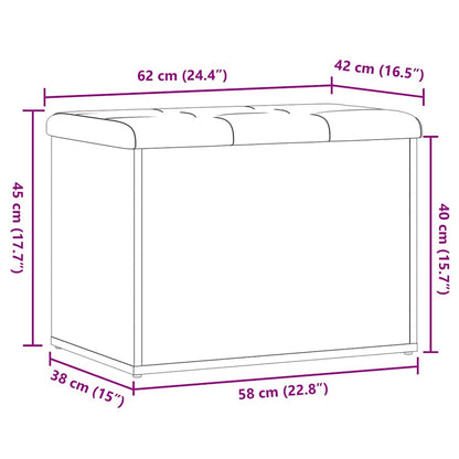 Sittebenk Oppbevaringsbenk Gammelt Tre 62x42x45 cm