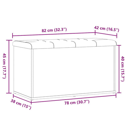 Sittebenk Oppbevaringsbenk Gammelt Tre 82x42x45 cm