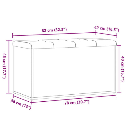 Sittebenk Oppbevaringsbenk Artisan Eik 82x42x45 cm