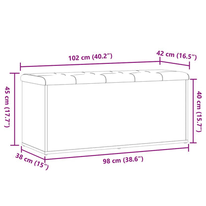 Sittebenk Oppbevaringsbenk Gammelt Tre 102x42x45 cm