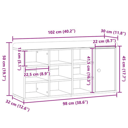 Sittebenk Skobenk Gammelt Tre 102x32x50 cm