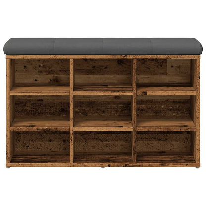 Skoskap Skohylle Skobenk Gammelt Tre 82x32x50 cm
