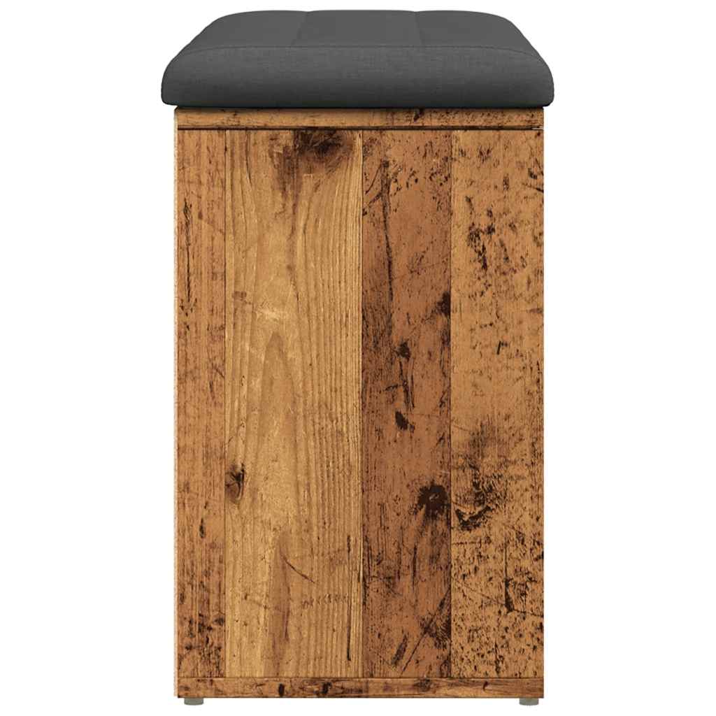 Skoskap Skohylle Skobenk Gammelt Tre 82x32x50 cm