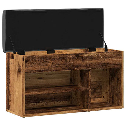 Skoskap Skohylle Skobenk Gammelt Tre 82x32x45,5 cm
