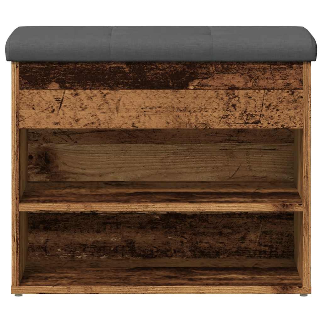 Skoskap Skohylle Skobenk Gammelt Tre 62x32x50 cm