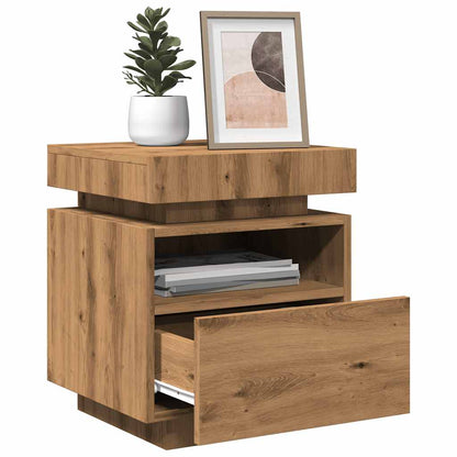 Nattbord Sengbord Artisan Eik med LED 40x39x48,5 cm
