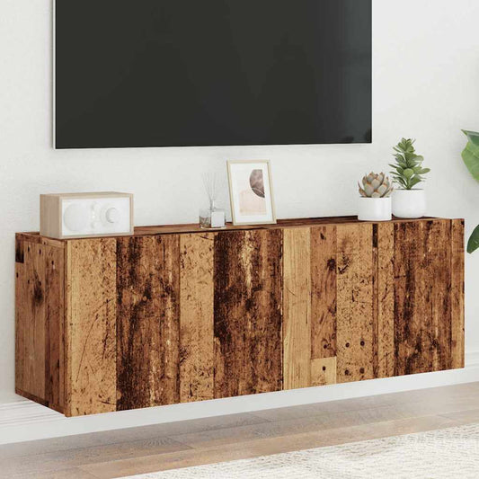 TV-Møbel Gammelt Tre Tv-benker 2 stk 60x30x41 cm
