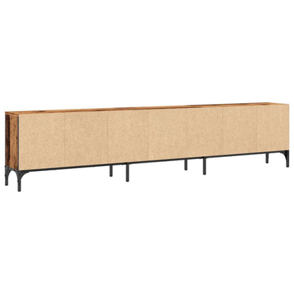 TV-Møbel Gammelt Tre TV-benk med skuff 200x25x44 cm