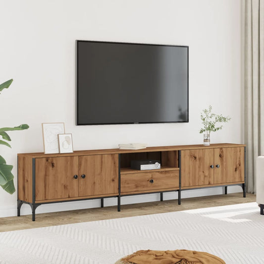 TV-Møbel Artisan Eik Tv-benk med skuff 200x25x44 cm