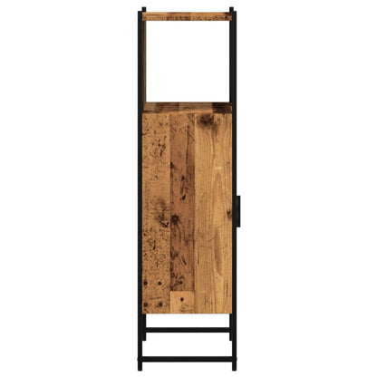 Baderomsskap Gammelt Tre 33x33x120,5 cm