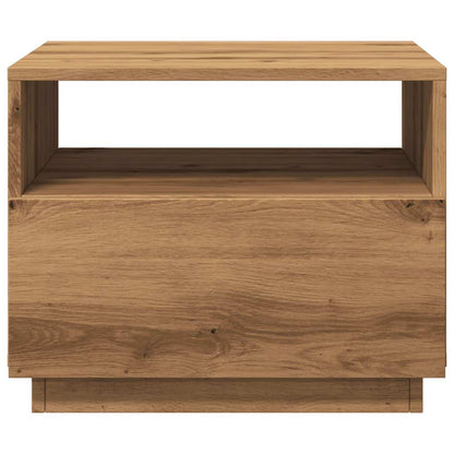 Salongbord Sofabord Artisan Eik med LED-lys 50x49x40 cm