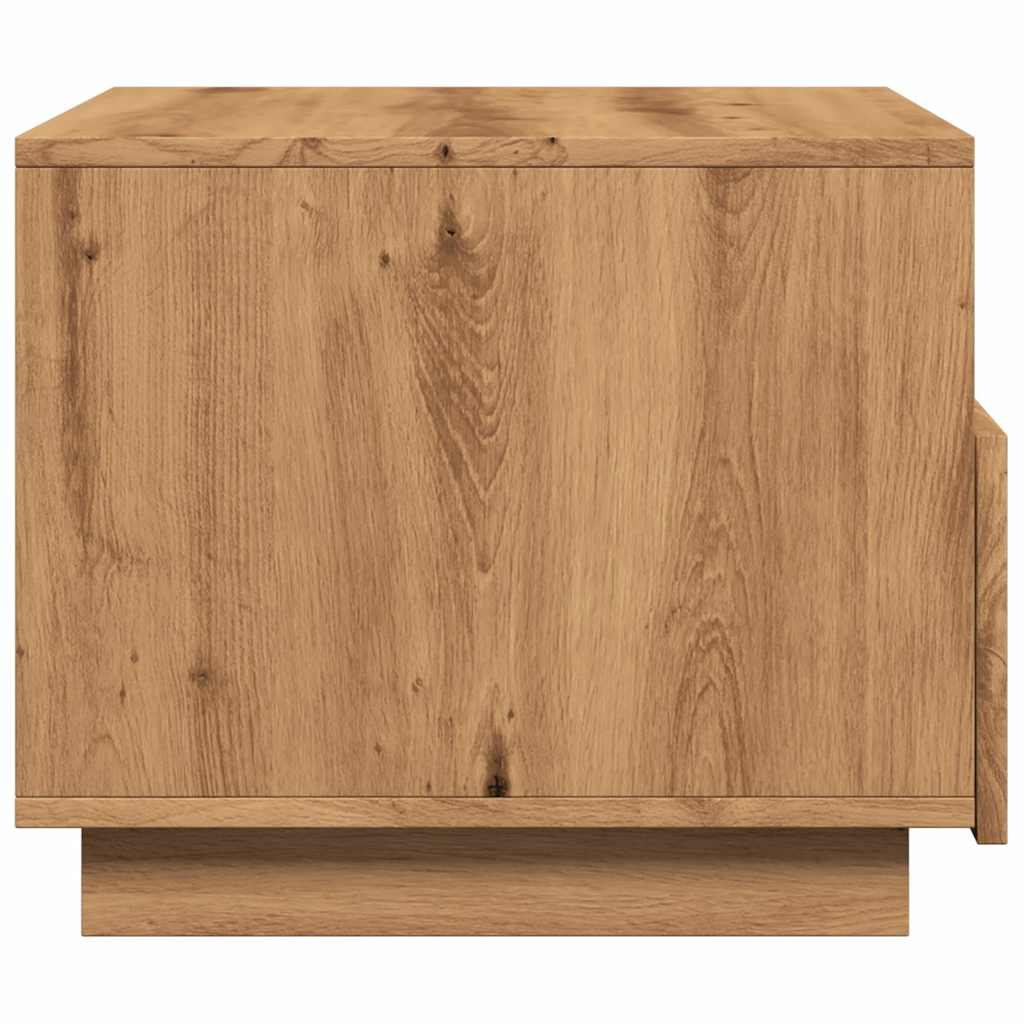 Salongbord Sofabord Artisan Eik med LED-lys 50x49x40 cm
