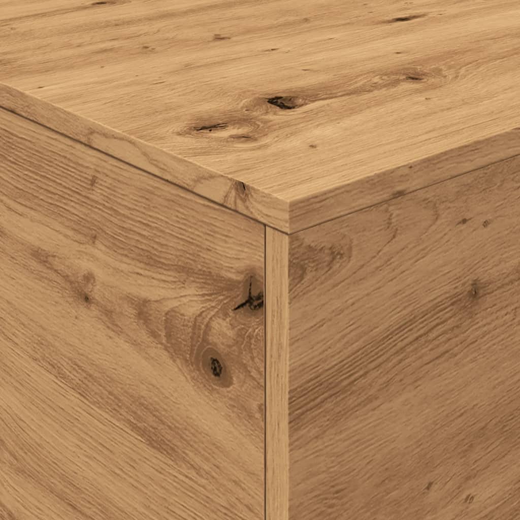 Salongbord Sofabord Brun med LED-lys 90x50x40 cm