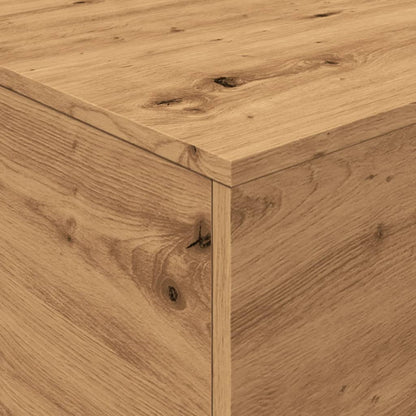 Salongbord Sofabord Brun med LED-lys 90x50x40 cm