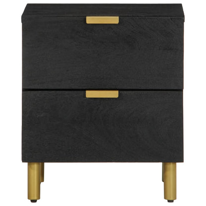 Nattbord Sengbord Svart 40x33x46 cm heltre mango