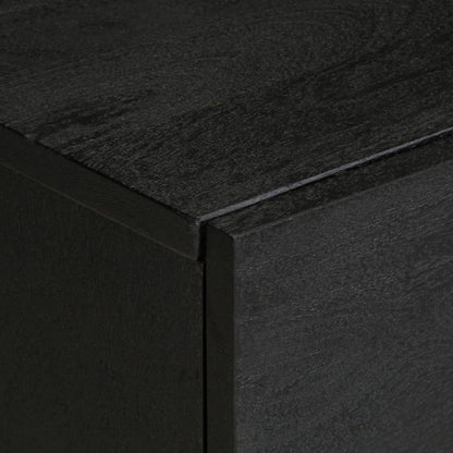 Nattbord Sengbord Svart 40x33x46 cm heltre mango