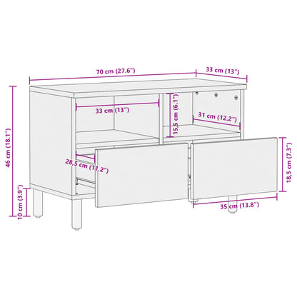TV-Møbel Svart Tv-benk 70x33x46 cm