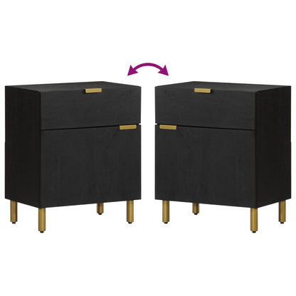 Nattbord Sengbord Svart 50x33x60 cm