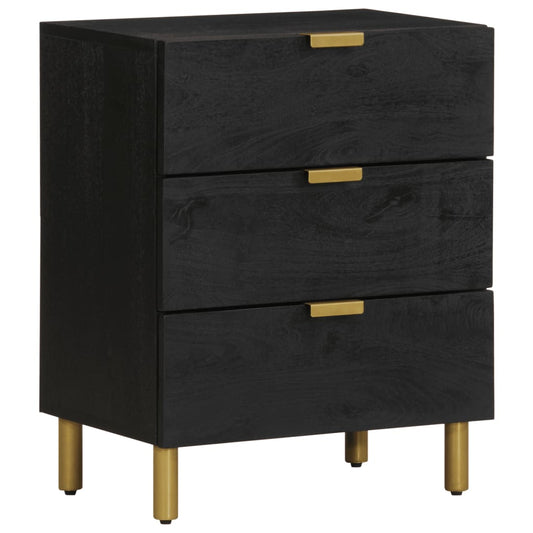 Nattbord Sengbord Svart 50x33x62 cm