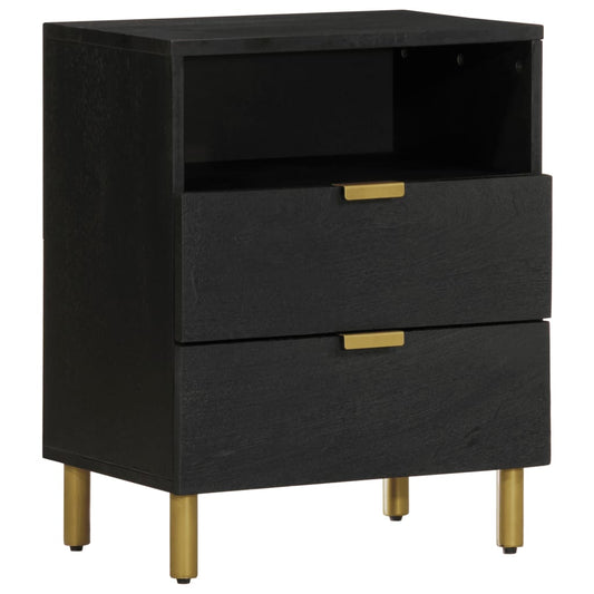 Nattbord Sengbord Svart 50x33x62 cm