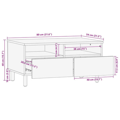 Salongbord Sofabord Svart 80x54x40 cm