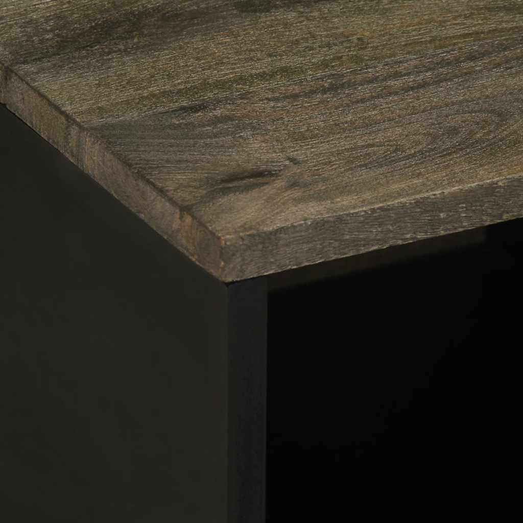 Salongbord Sofabord Svart 80x50x40 cm heltre furu