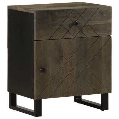 Nattbord Sengbord Svart 50x33x60 cm heltre mango
