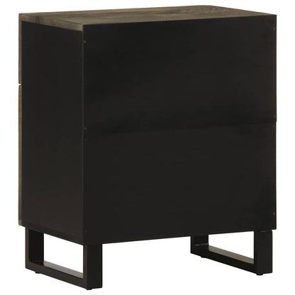 Nattbord Sengbord Svart 50x33x60 cm heltre mango
