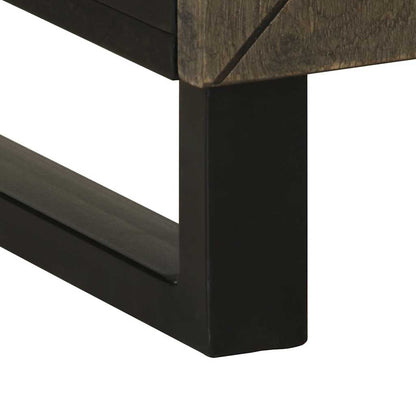 Nattbord Sengbord Svart 50x33x60 cm heltre mango