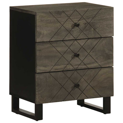 Nattbord Sengbord Svart 50x33x62 cm heltre mangotre