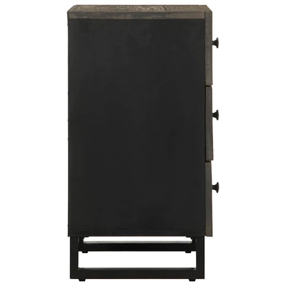 Nattbord Sengbord Svart 50x33x62 cm heltre mangotre