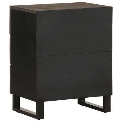 Nattbord Sengbord Svart 50x33x62 cm heltre mangotre