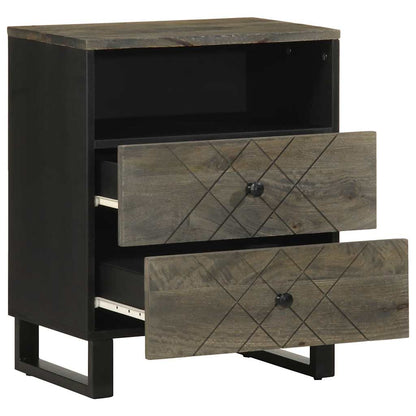 Nattbord Sengbord Svart 50x33x62 cm heltre mangotre