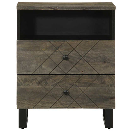 Nattbord Sengbord Svart 50x33x62 cm heltre mangotre